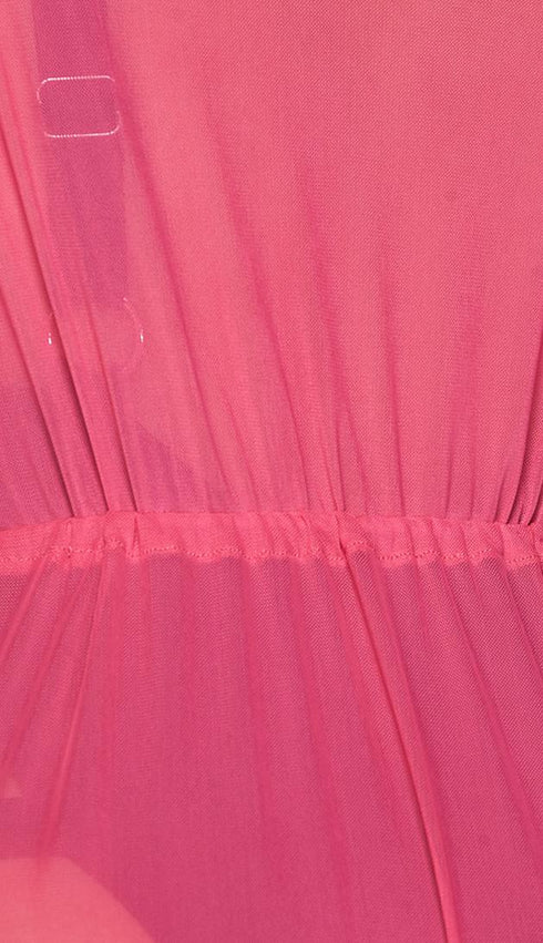 Hot Pink Sheer Mesh Maxi Duster (Plus Sizes Available) - SohoGirl.com